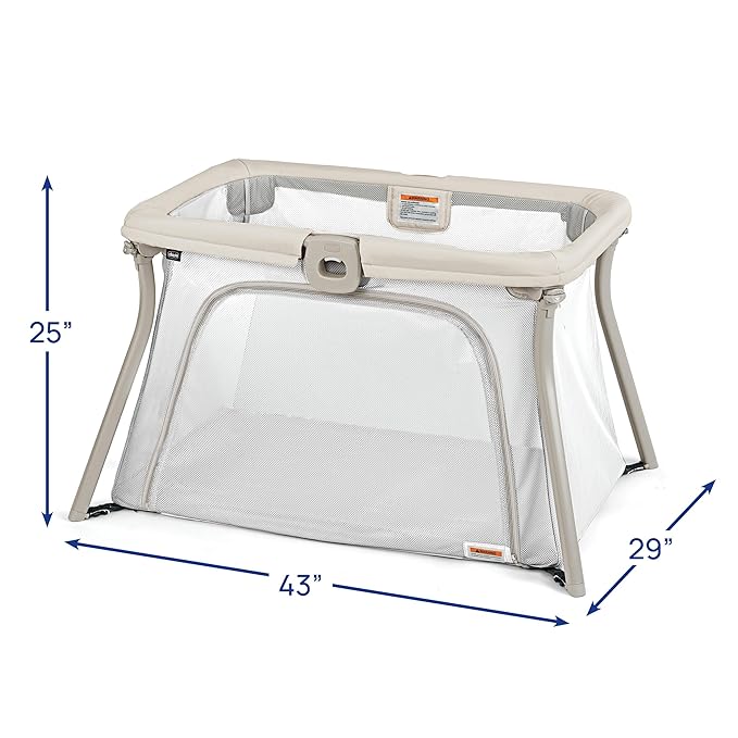 Chicco Alfa Lite Lightweight Travel Playard, Portable Playpen for Babies and Toddlers, Snap-Open/Compact Fold Design, 13 lbs., Baby Travel Essential | Midnight/Navy