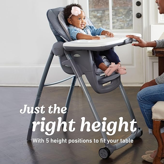 Graco Table2Table Premier Fold 7 in 1 Convertible High Chair | Converts to Dining Booster Seat, Kids Table, and More, Maison