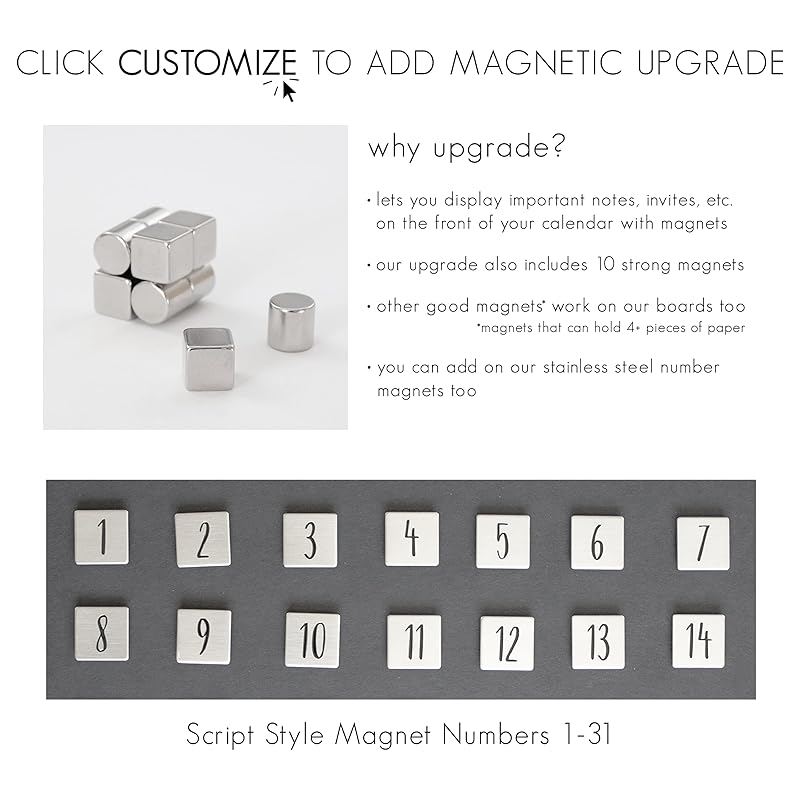 Personalized Dry Erase Wall Calendar with Custom To do list and Notes Organization Sections | Large Whiteboard Calendar (24" W x 18" H, Walnut Frame)