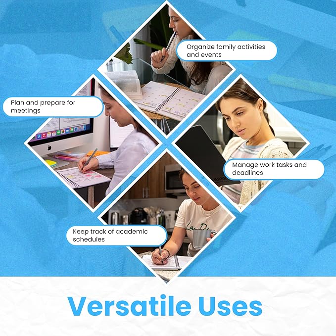 Undated Monthly Planner 2025-2026 - 18 Month Monthly Calendar Planner Book for School Office and Home - Hardcover Blank Planners for Goals Tasks and Dates - B5(6.9" x 9.8") Black