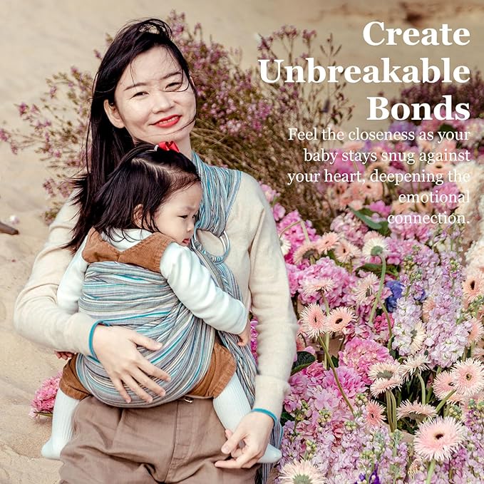 Ring Sling Baby Carrier, Soft Cotton Baby Sling Carrier Newborn to Toddler, Baby Wrap Carrier for Plus Size Parents, Perfect Shower Gift, Sweet Desserts