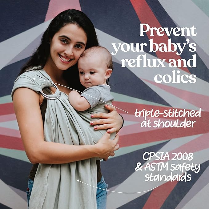 Nalakai Ring Sling Baby Carrier, Soft Linen Baby Sling, Baby Wrap, Comfort, Style, and Giving Back - Carry Your Little One with Love