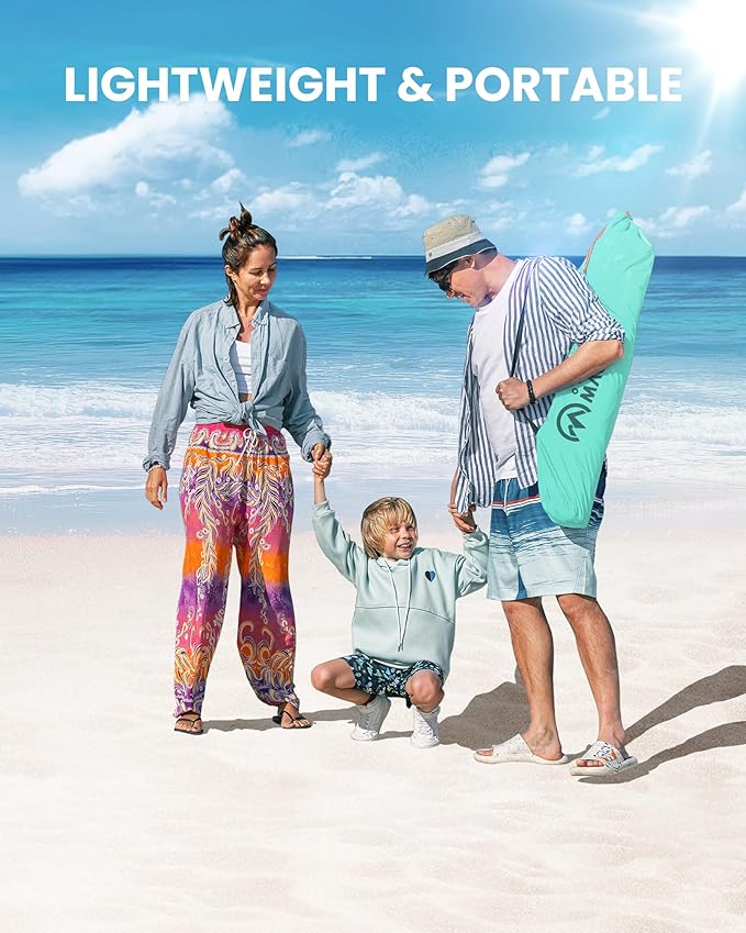 OutdoorMaster Beach Tent with Blackout Shelter Technology, Portable Beach Shade Sun Shelter Canopy for 4-6 Person with UPF 50+ UV Protection, Easy Setup Pop Up Tent Family Size