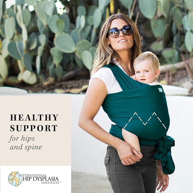 Moby Baby Wrap Carrier Classic for Newborns to Toddlers (8-33lbs), Infant Sling Carrier, Lightweight & Hands Free Design, Adjustable for All Body Types (Pacific)