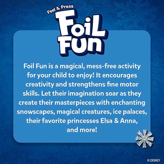 Skillmatics Foil Fun - Disney Frozen, Mess-Free Art for Kids, Craft Kits & Supplies, DIY Creative Activity, Travel Toys, Gifts for Fans of Elsa, Anna, Olaff, Girls, Boys, Ages 4, 5, 6, 7, 8, 9