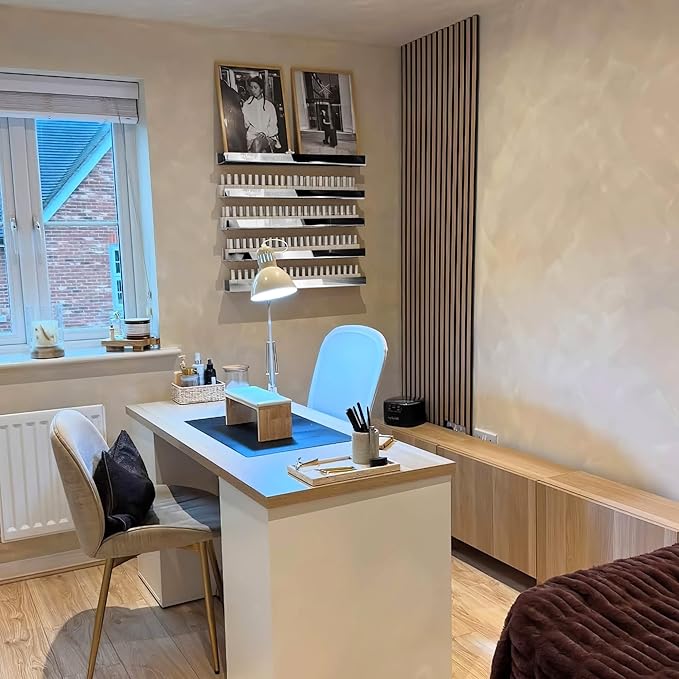 4 Pack 15 Inch Black Reflective Acrylic Shelves, Black Floating Shelves, Modern Sunglasses Essential Oil Picture Ledge Display Toy Storage Shelf