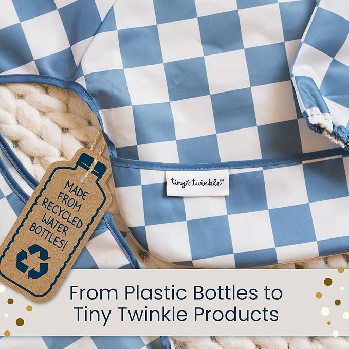 Tiny Twinkle Mess-Proof Waterproof Wet Dry Bag | 2-Pack Reusable Wet Bags for Swimsuits & Baby Clothes | Leakproof Wet Bag for Travel & Diaper Changes for Baby (Blue Floral)