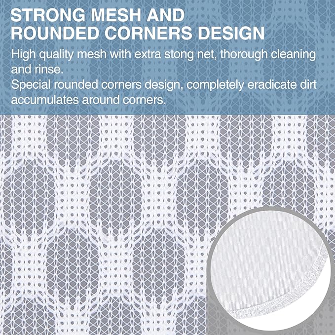 3 pcs Durable Honeycomb Mesh Laundry Bags for Delicates 12" x 15" (3 Medium)