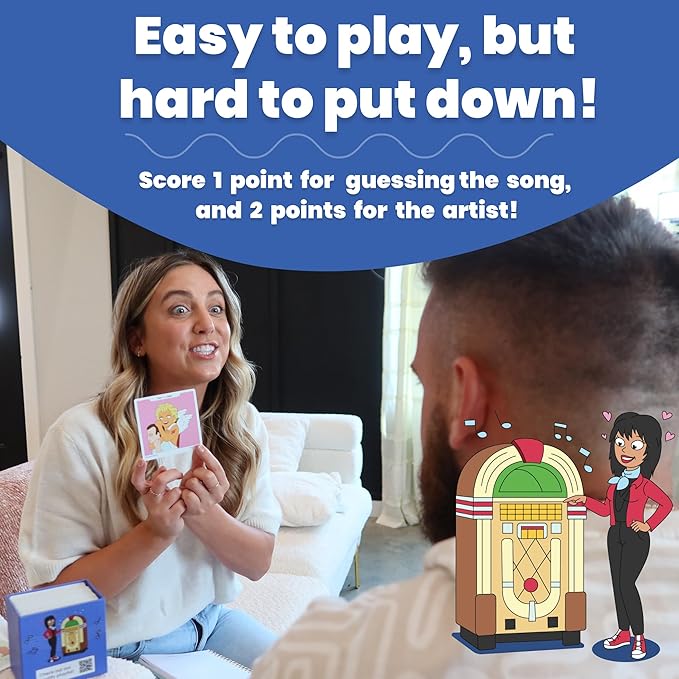 OFF TOPIC Name That Toon Music Game - Fun Party Games for 2+ Players - Adult Word Puzzle & Music Trivia Game