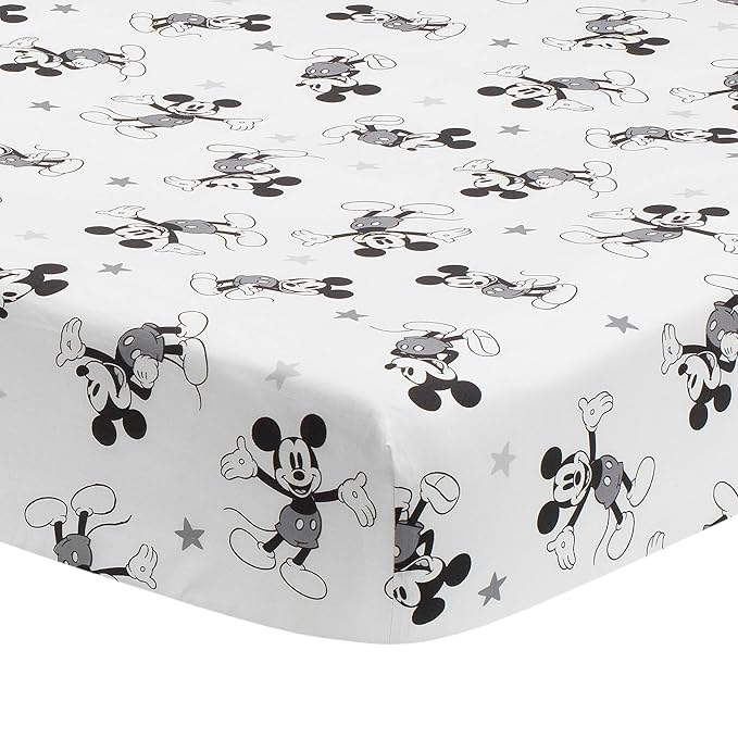 Lambs & Ivy Disney Baby Magical Mickey Mouse 3-Piece Crib Bedding Set - Gray