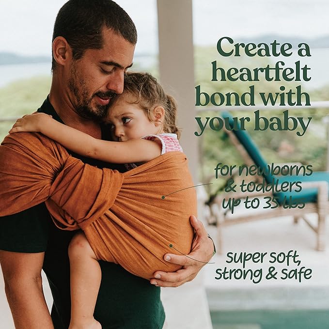 Nalakai Luxury Ring Sling Baby Carrier, Soft Linen Blend Baby Sling, Baby Wrap, Wear Your Little One Close to Your Heart, Comfort, Style