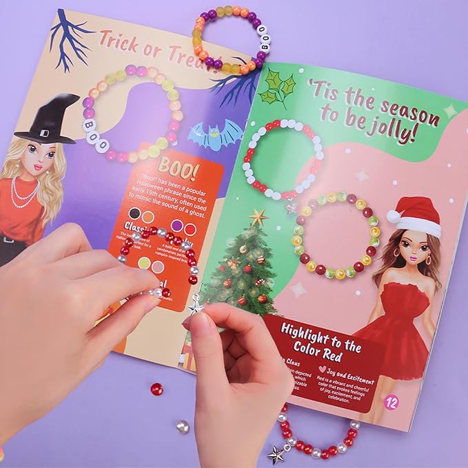 BSCOOL - Jewelry Designer DIY Beads Kit, 2500+ Beads, Friendship Bracelet Making Kit, Jewelry Making Kit for Girls Age 5 and Up. Complete Set with Charms. Instructions Guide Included