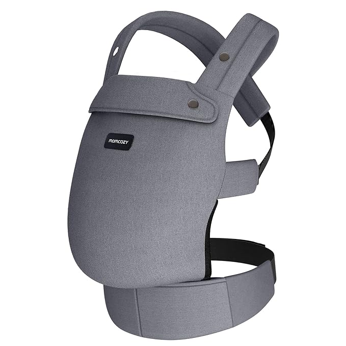 Momcozy Baby Carrier - Ergonomic, Cozy and Lightweight Carrier for 3-24 Months, Effortless to Put On, Ideal for Hands-Free Parenting, Enhanced Lumbar Support, Purehug for Infant to Toddler, Grey