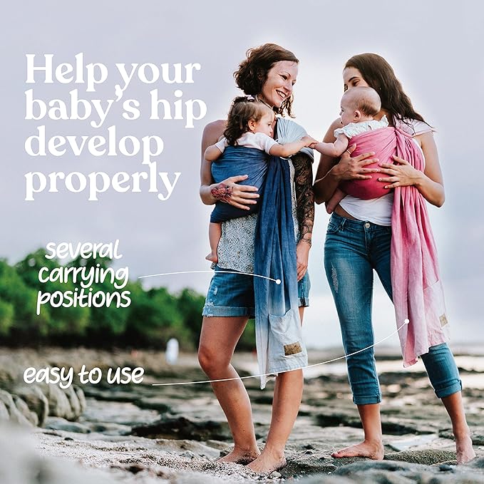 Nalakai Luxury Ring Sling Baby Carrier, Soft Linen Blend Baby Sling, Baby Wrap, Wear Your Little One Close to Your Heart, Comfort, Style