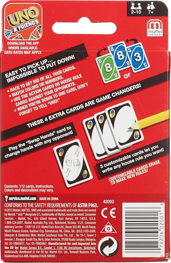 Mattel Games UNO Card Game in a Collectible Storage Tin for Kids, Adults, Families, Parties & Travel, 2 to 10 Players (Amazon Exclusive)