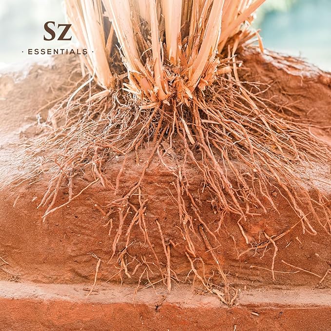 Vetiver Essential Oil - 100% Pure, Premium & Natural - Undiluted - Sweet, Earthy, Woody and Grassy Scent with Smoky grounding Undertones- Therapeutic Grade & Vegan - 1/6 oz. (5 mL)