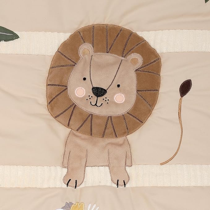 Lambs & Ivy Jungle Story 3-Piece Infant Safari Tan Baby Crib Bedding Set