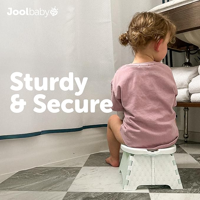 Jool Baby Portable Potty Training Chair with Travel Bag and 30 Liners, Foldable, Indoor/Outdoor Use, Camping (Sage)