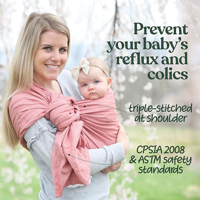 Nalakai Luxury Ring Sling Baby Carrier, Soft Linen Blend Baby Sling, Baby Wrap, Wear Your Little One Close to Your Heart, Comfort, Style