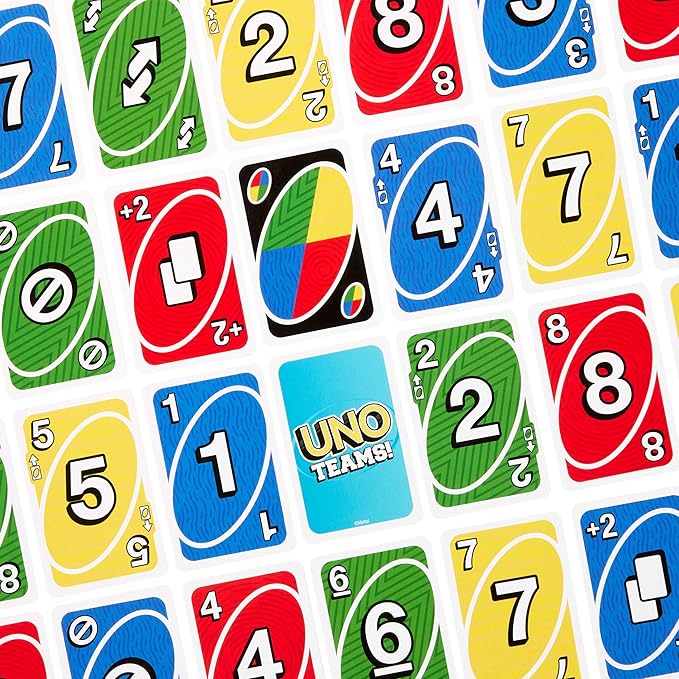 Mattel Games UNO Teams Card Game for Kids, Adults & Family Night, Parties & Travel with Special Rules