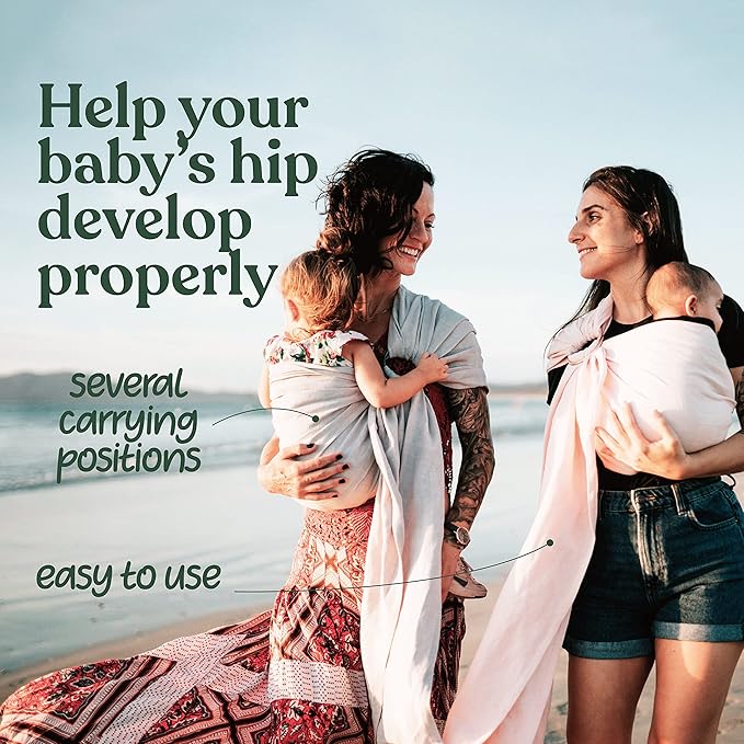 Nalakai Ring Sling Baby Carrier, Soft Linen Baby Sling, Baby Wrap, Comfort, Style, and Giving Back - Carry Your Little One with Love