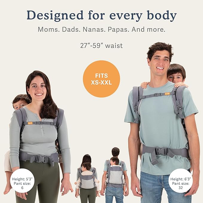 Beco Toddler Carrier - Breathable 3D Mesh Front-Carry & Backpack Style Carrier with Tall Supportive Back and Ergonomic Extra-Wide Seat for Children from 18months (20-60 lbs) - Cool Dark Grey