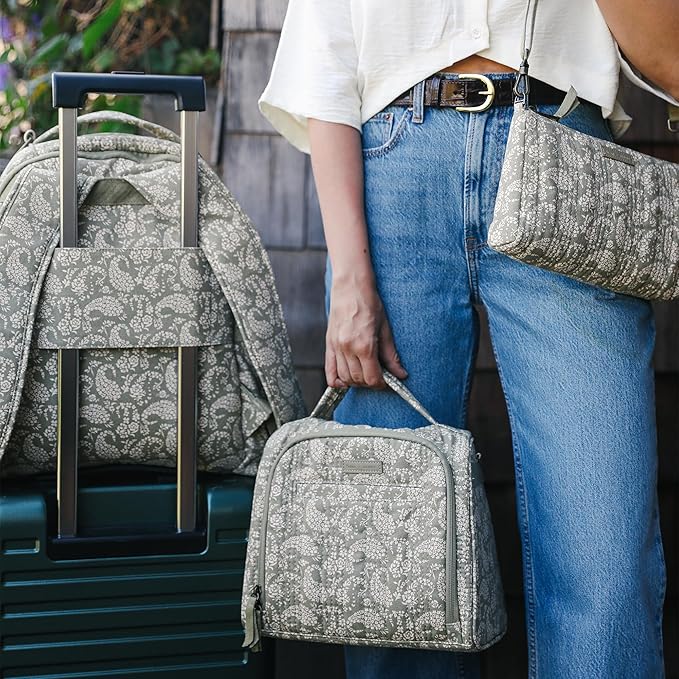 JuJuBe x Sazan Hendrix - New Insulated Bottle Bag, Breastmilk Storage Bag for Baby Bottles, Travel Waterproof Insulated Lunch or Cooler Bag for Nursing, Milk, Snacks, Paisley Floral, Mother's Day Gift