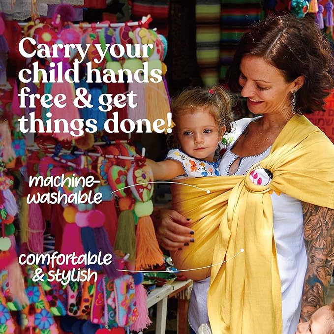 Nalakai Ring Sling Baby Carrier, Soft Linen Baby Sling, Baby Wrap, Comfort, Style, and Giving Back - Carry Your Little One with Love