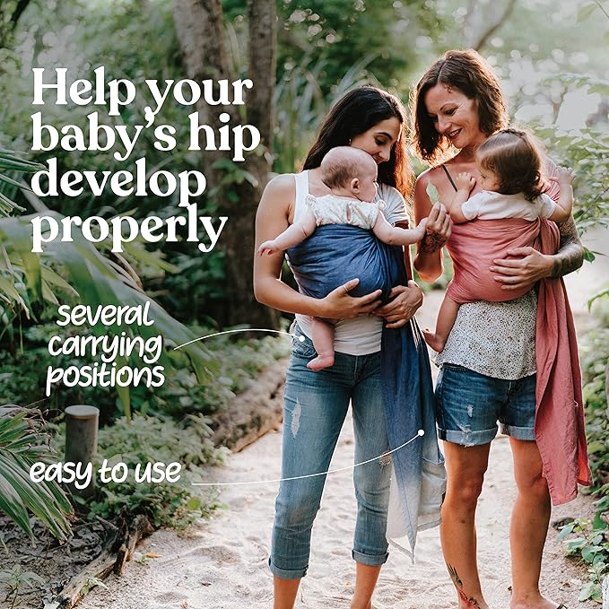 Nalakai Luxury Ring Sling Baby Carrier, Soft Linen Blend Baby Sling, Baby Wrap, Wear Your Little One Close to Your Heart, Comfort, Style