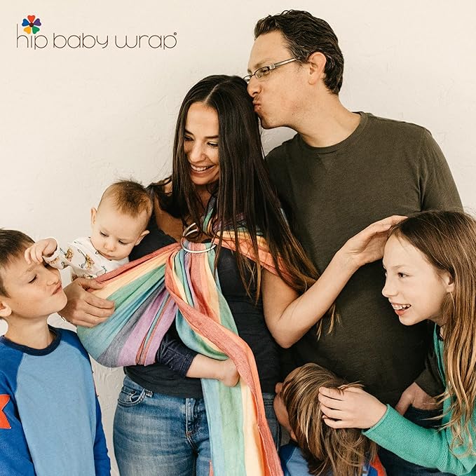 Hip Baby Wrap Ring Sling Baby Carrier for Infants and Toddlers - 100% Soft Cotton Baby Wraps Carrier for Babies 8-35 lbs - Perfect Baby Shower Gifts Moms and Dads - Nursing Cover (Moon Honeycomb)