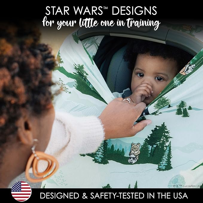 Milk Snob Star Wars Original 5-in-1 Cover - Nursing Cover for Breastfeeding - Baby Car Seat Cover, Carseat Canopy & Stroller - Essential All-in-One Cover - Gift for Mom, Baby (Endor Escape)