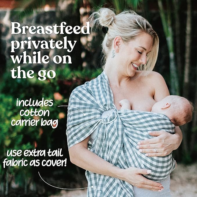 Nalakai Ring Sling Baby Carrier, Soft Linen Baby Sling, Baby Wrap, Comfort, Style, and Giving Back - Carry Your Little One with Love
