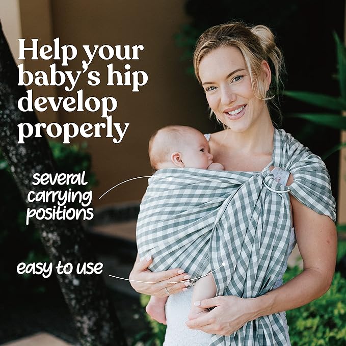 Nalakai Luxury Ring Sling Baby Carrier, Soft Linen Blend Baby Sling, Baby Wrap, Wear Your Little One Close to Your Heart, Comfort, Style