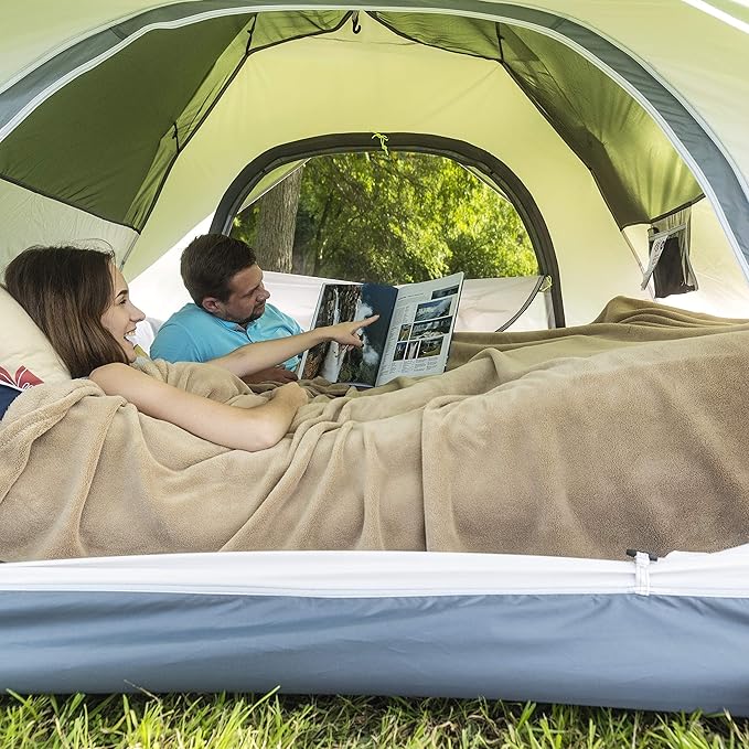 MOON LENCE Instant Pop Up Tent for 3-4 Person - Automatic Portable, Windproof for Camping, Hiking, Mountaineering