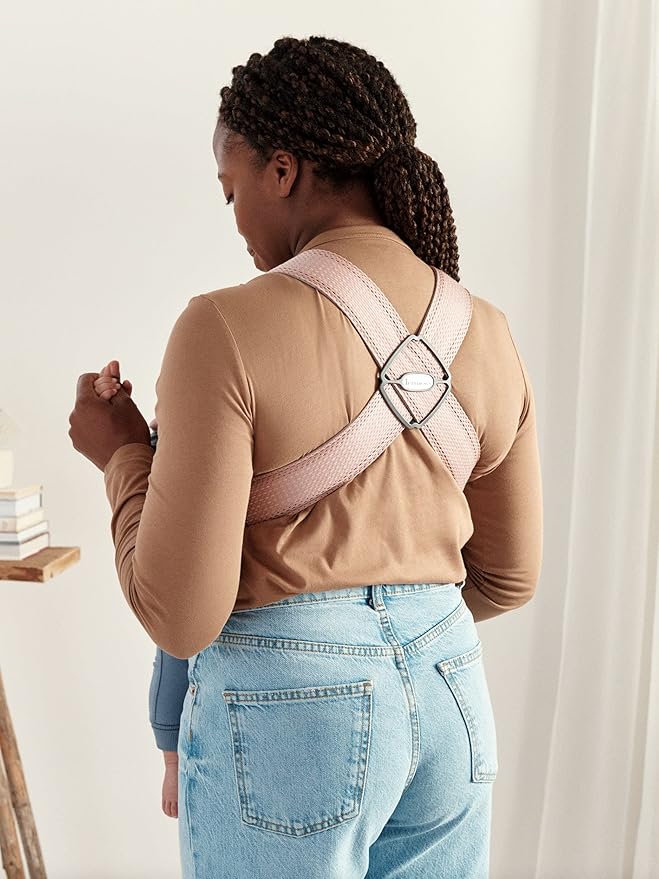 BabyBjörn Baby Carrier Mini, 3D Mesh, Dusty Pink | Newborn Carrier (7-25 lbs), Ergonomic, Easy-to-Use