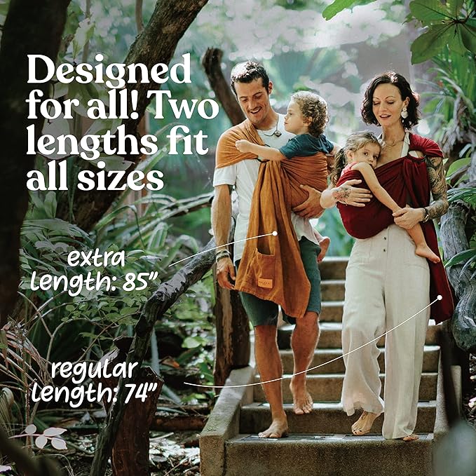 Nalakai Luxury Ring Sling Baby Carrier, Soft Linen Blend Baby Sling, Baby Wrap, Wear Your Little One Close to Your Heart, Comfort, Style